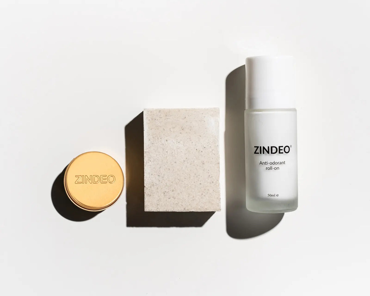 ZINDEO deodorant, organic, rollon, tea tree